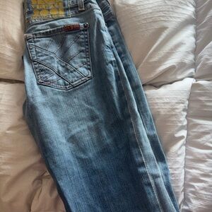 7 for all mankind vintage 2001 denim $375 retail bootcut 25